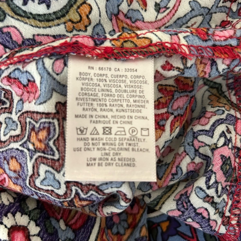 Maeve Anthropologie Violette Floral Multicolor Sleeveless Midi Length Dress 0 - Picture 4 of 10